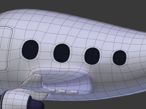 Avi&atilde;o dos desenhos animados V3 Modelo 3D