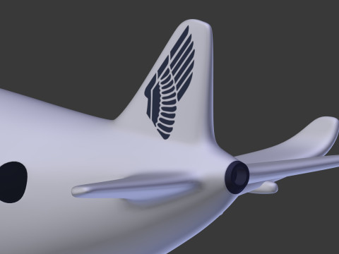 Avi&atilde;o dos desenhos animados V3 Modelo 3D