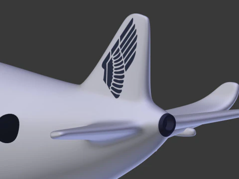 Cartoon Plane V3 3D Model