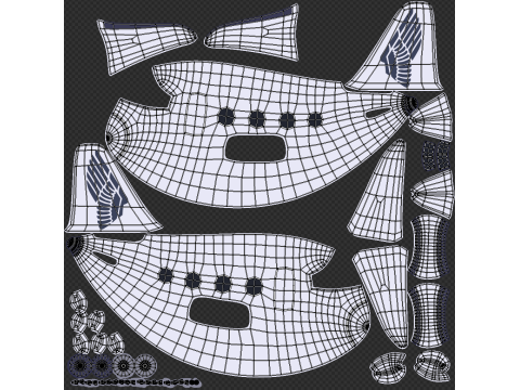 Avi&atilde;o dos desenhos animados V3 Modelo 3D