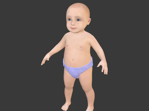 Rigged Baby Model 3D Model