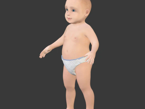 Rigged Baby Model 3D Model