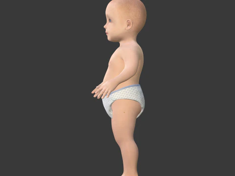 Rigged Baby Model 3D Model