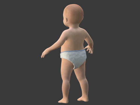 Rigged Baby Model 3D Model