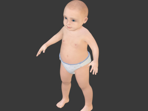 Modelo de beb&eacute; ama&ntilde;ado Modelo 3D