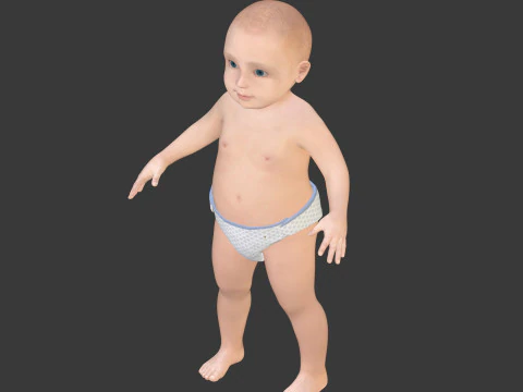 Rigged Baby Model 3D Model