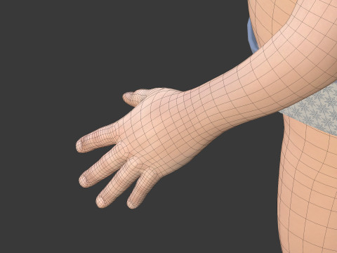 Modelo de beb&eacute; ama&ntilde;ado Modelo 3D