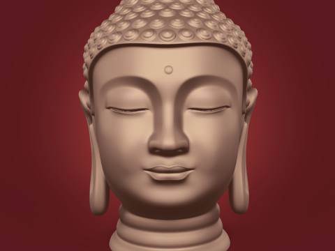 Buddha-B&uuml;ste - Kopf 3D Modell