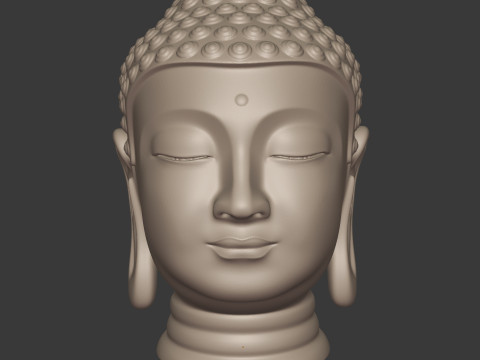 부처님 흉상 - 머리 3D 모델