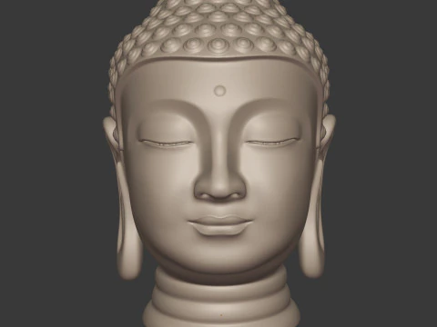 Buddha Bust - Head 3D Model