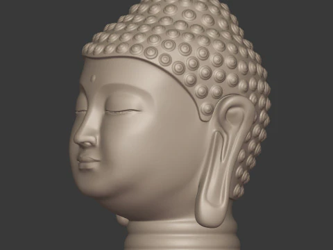 Buddha Bust - Head 3D Model