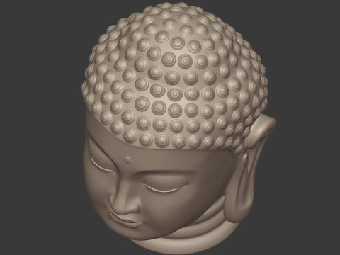 Buddha Bust - Head 3D Model
