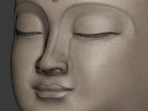 Buddha Bust - Head 3D Model