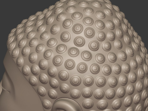 부처님 흉상 - 머리 3D 모델