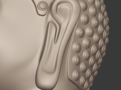 부처님 흉상 - 머리 3D 모델