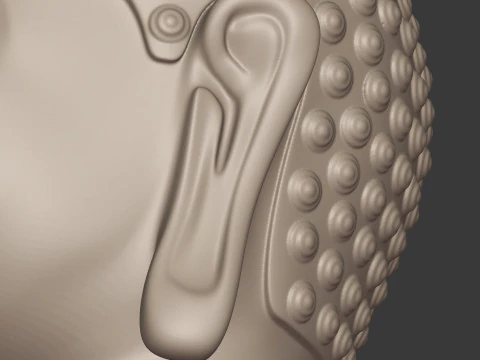 Buddha Bust - Head 3D Model