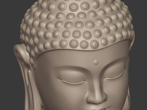 부처님 흉상 - 머리 3D 모델