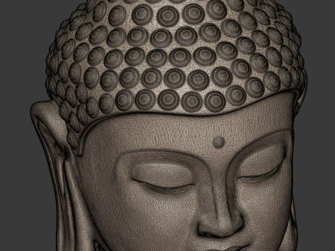 Buddha Bust - Head 3D Model
