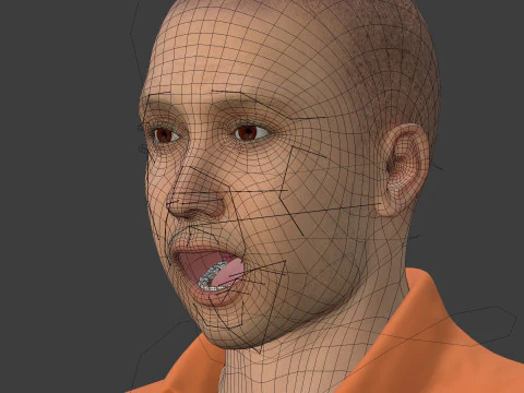 Construction Worker with High Quality FK-IK Rig 3D Model