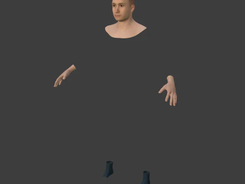 Construction Worker with High Quality FK-IK Rig 3D Model