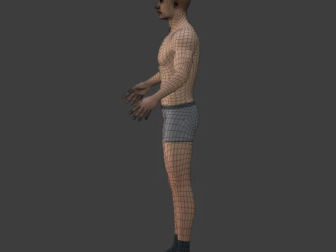 Construction Worker with High Quality FK-IK Rig 3D Model