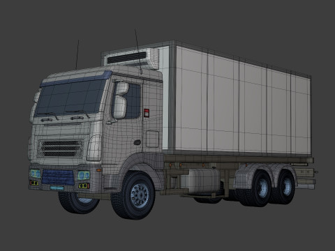 Generic Refrigerator - Small Container - Box Truck 3D Model