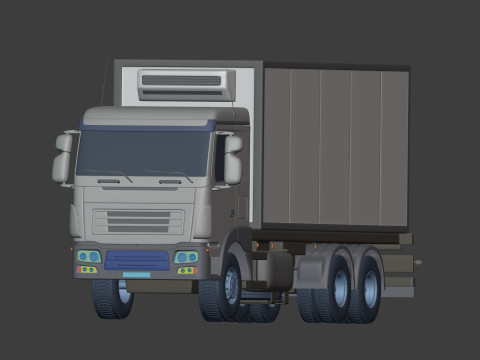 Generic Refrigerator - Small Container - Box Truck 3D Model