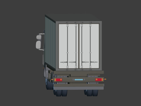 Generic Refrigerator - Small Container - Box Truck 3D Model