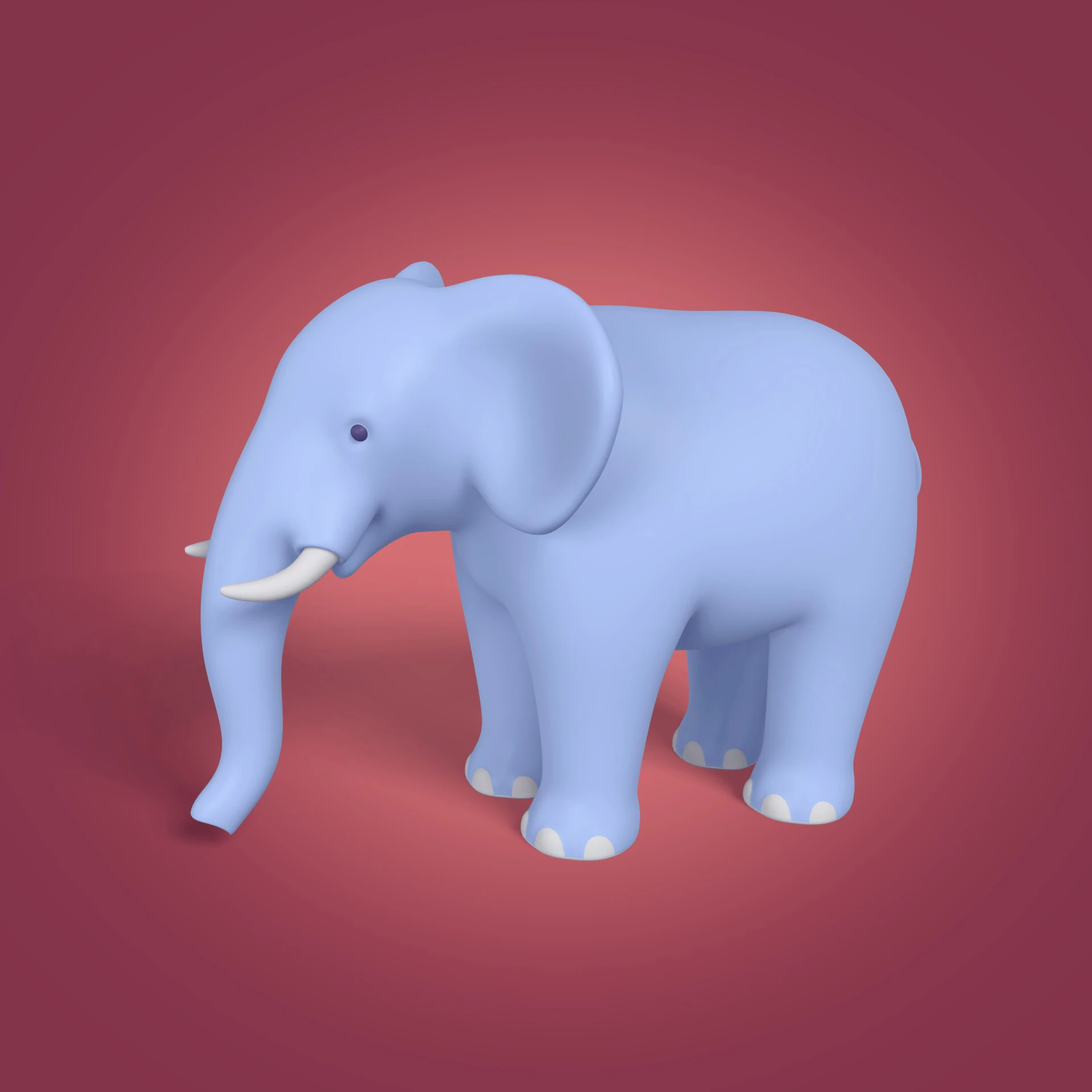 Cartoon Elephant - Rigged 3D Model .c4d .max .obj .3ds .fbx .stl .blend