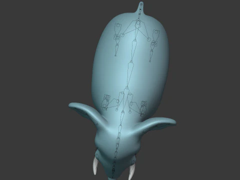 Cartoon Elephant - Rigged 3D Model