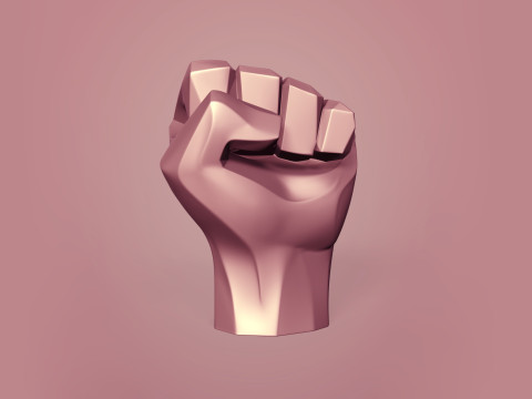 Tangan Abstrak - Patung Tinju Model 3D