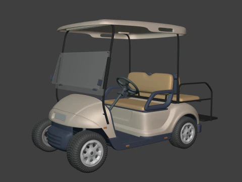 Carrinho de golfe gen&eacute;rico - Ve&iacute;culo el&eacute;trico esportivo - Club Car - Blender Modelo 3D