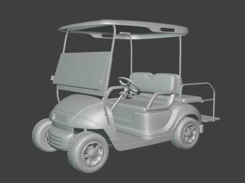 Carrinho de golfe gen&eacute;rico - Ve&iacute;culo el&eacute;trico esportivo - Club Car - Blender Modelo 3D