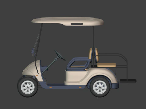 Carrinho de golfe gen&eacute;rico - Ve&iacute;culo el&eacute;trico esportivo - Club Car - Blender Modelo 3D