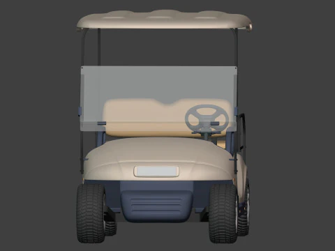 Carrinho de golfe gen&eacute;rico - Ve&iacute;culo el&eacute;trico esportivo - Club Car - Blender Modelo 3D
