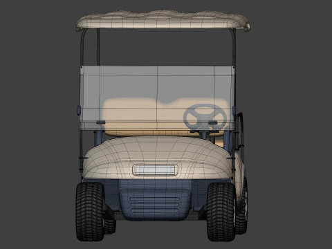 Carrinho de golfe gen&eacute;rico - Ve&iacute;culo el&eacute;trico esportivo - Club Car - Blender Modelo 3D