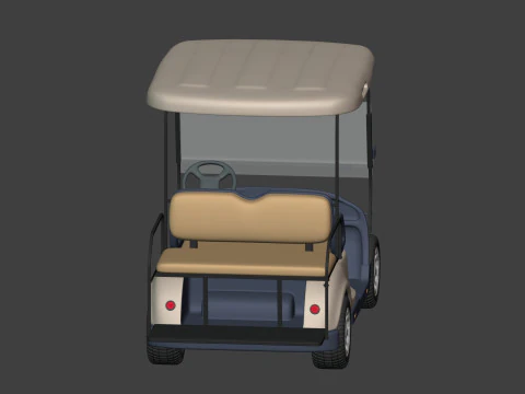Carrinho de golfe gen&eacute;rico - Ve&iacute;culo el&eacute;trico esportivo - Club Car - Blender Modelo 3D