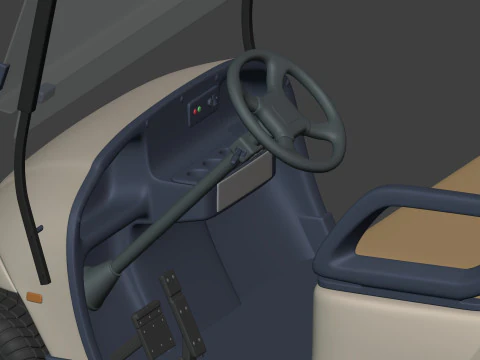 Carrinho de golfe gen&eacute;rico - Ve&iacute;culo el&eacute;trico esportivo - Club Car - Blender Modelo 3D