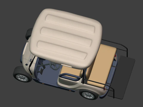 Carrinho de golfe gen&eacute;rico - Ve&iacute;culo el&eacute;trico esportivo - Club Car - Blender Modelo 3D
