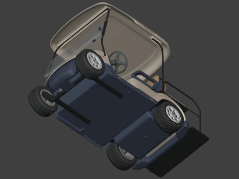 Carrinho de golfe gen&eacute;rico - Ve&iacute;culo el&eacute;trico esportivo - Club Car - Blender Modelo 3D