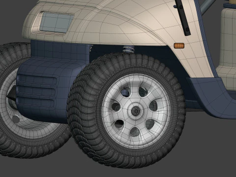 Carrinho de golfe gen&eacute;rico - Ve&iacute;culo el&eacute;trico esportivo - Club Car - Blender Modelo 3D