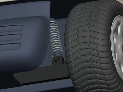 Carrinho de golfe gen&eacute;rico - Ve&iacute;culo el&eacute;trico esportivo - Club Car - Blender Modelo 3D