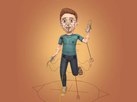 Karakter Kartun Yang Dicurangi -- Laki - Laki -- Avatar -- IK-Fk Rig Model 3D