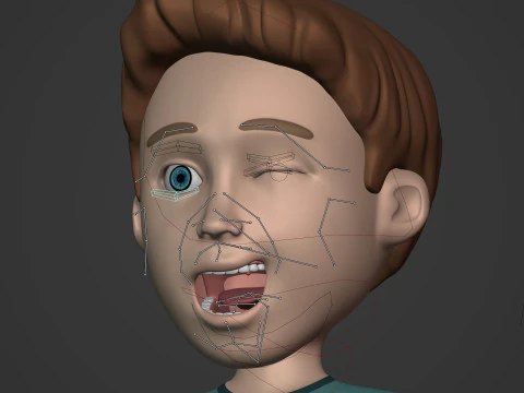 Karakter Kartun Yang Dicurangi -- Laki - Laki -- Avatar -- IK-Fk Rig Model 3D