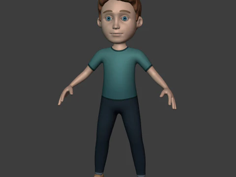 Karakter Kartun Yang Dicurangi -- Laki - Laki -- Avatar -- IK-Fk Rig Model 3D