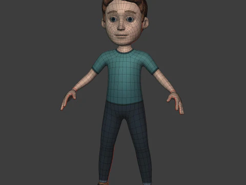 Karakter Kartun Yang Dicurangi -- Laki - Laki -- Avatar -- IK-Fk Rig Model 3D