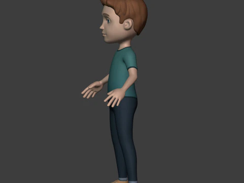 Karakter Kartun Yang Dicurangi -- Laki - Laki -- Avatar -- IK-Fk Rig Model 3D