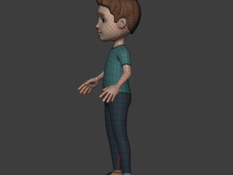 Karakter Kartun Yang Dicurangi -- Laki - Laki -- Avatar -- IK-Fk Rig Model 3D