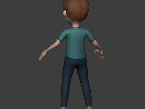 Karakter Kartun Yang Dicurangi -- Laki - Laki -- Avatar -- IK-Fk Rig Model 3D