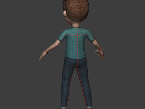 Karakter Kartun Yang Dicurangi -- Laki - Laki -- Avatar -- IK-Fk Rig Model 3D